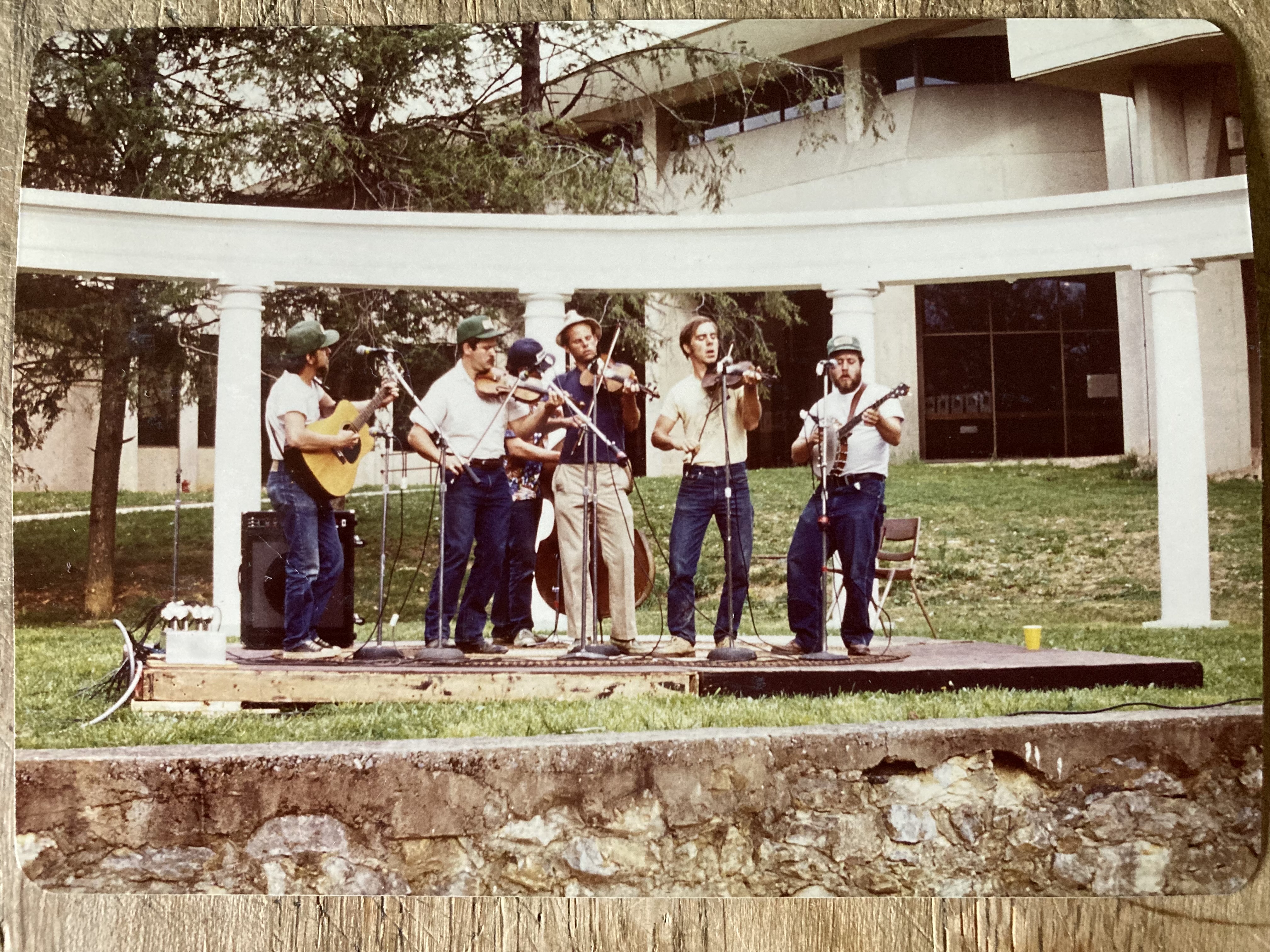 The Corklickers performing outdoors
