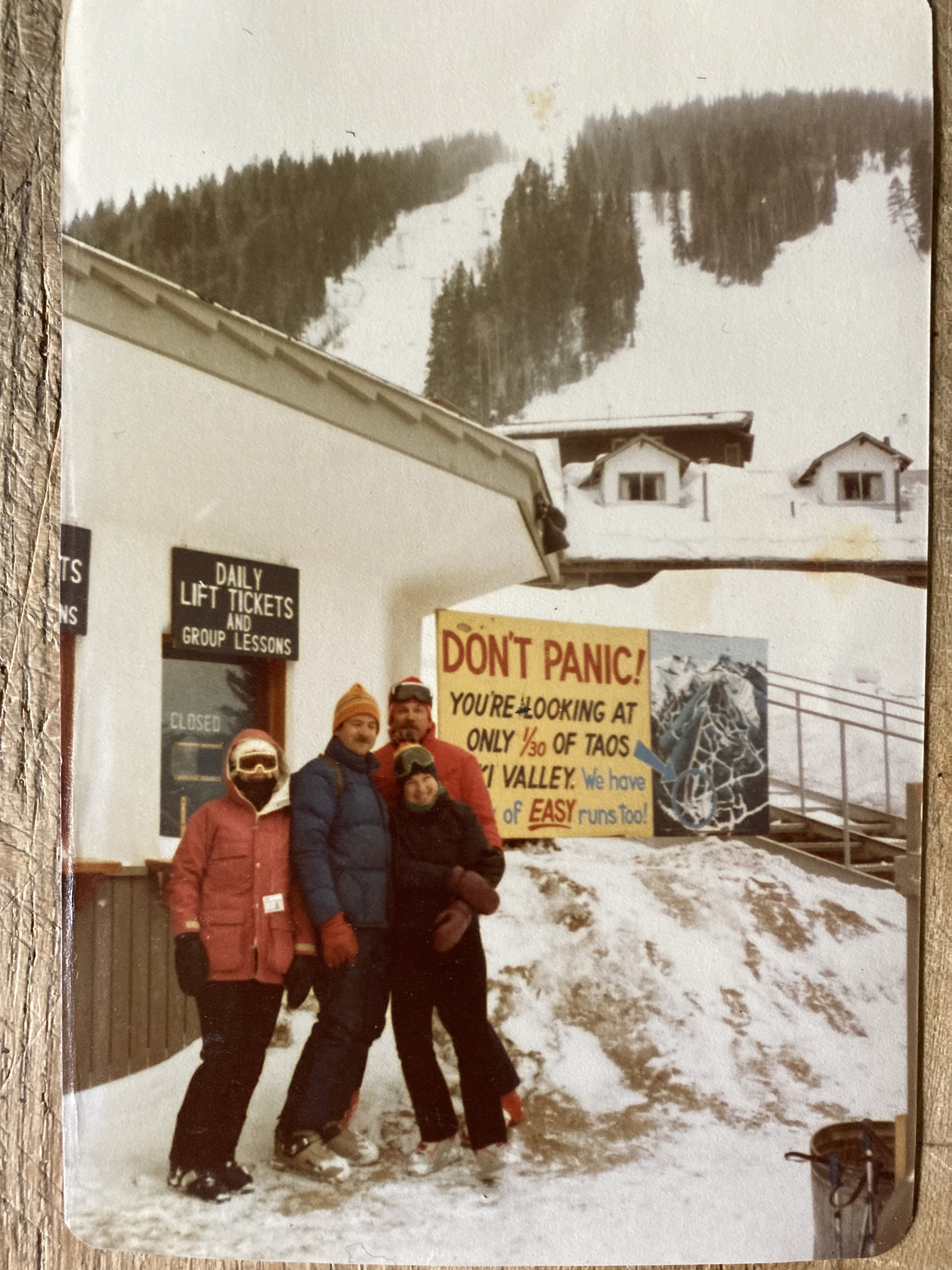A group of skiers at Taos Ski Valley